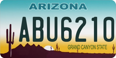AZ license plate ABU6210