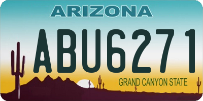 AZ license plate ABU6271