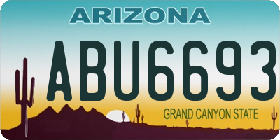 AZ license plate ABU6693