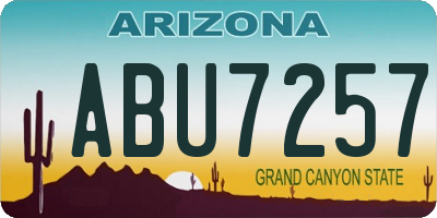 AZ license plate ABU7257