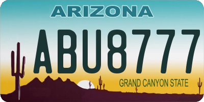 AZ license plate ABU8777