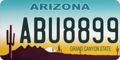 AZ license plate ABU8899