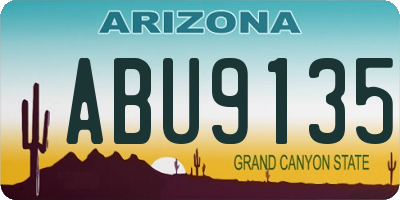 AZ license plate ABU9135