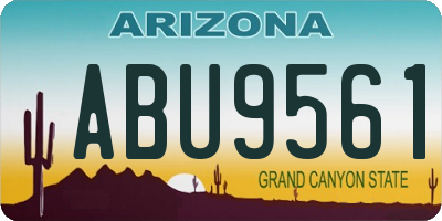 AZ license plate ABU9561
