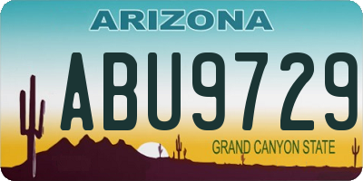AZ license plate ABU9729