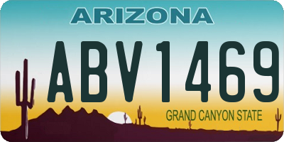 AZ license plate ABV1469