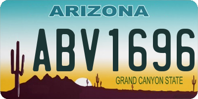 AZ license plate ABV1696