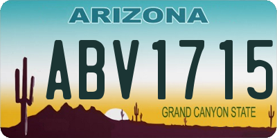 AZ license plate ABV1715