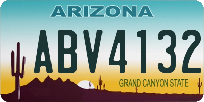 AZ license plate ABV4132