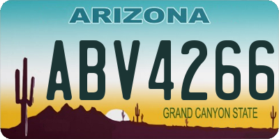 AZ license plate ABV4266