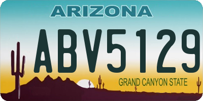 AZ license plate ABV5129