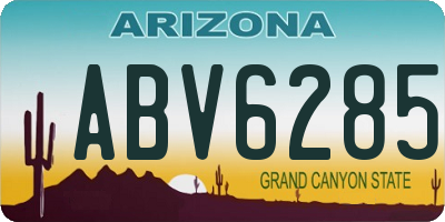 AZ license plate ABV6285