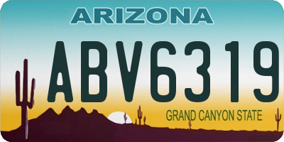 AZ license plate ABV6319