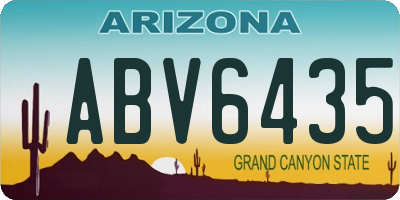 AZ license plate ABV6435