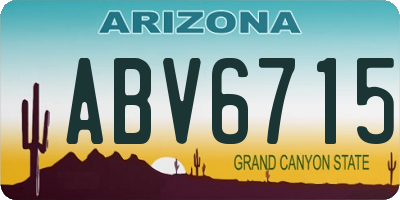 AZ license plate ABV6715