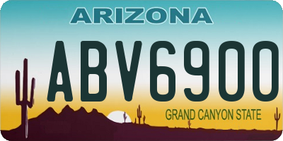 AZ license plate ABV6900