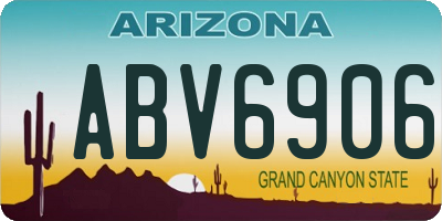 AZ license plate ABV6906