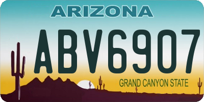 AZ license plate ABV6907