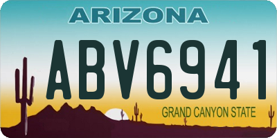 AZ license plate ABV6941