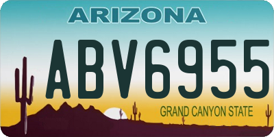 AZ license plate ABV6955