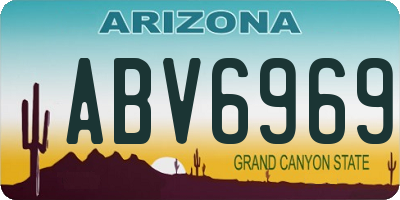 AZ license plate ABV6969
