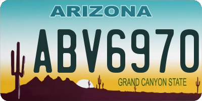 AZ license plate ABV6970