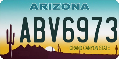AZ license plate ABV6973