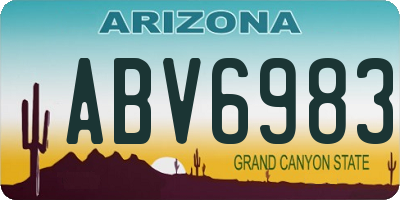AZ license plate ABV6983