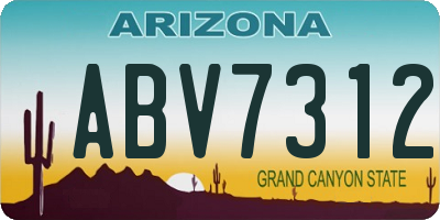 AZ license plate ABV7312