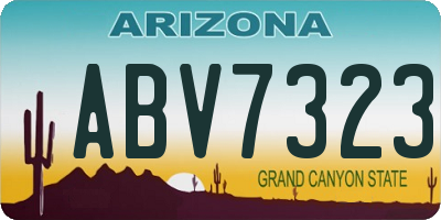 AZ license plate ABV7323