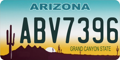 AZ license plate ABV7396