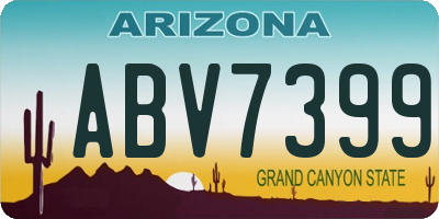 AZ license plate ABV7399