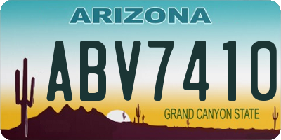 AZ license plate ABV7410