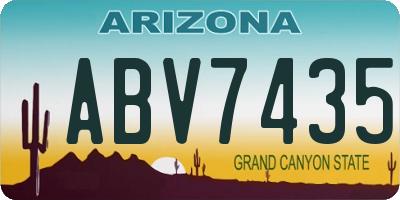 AZ license plate ABV7435