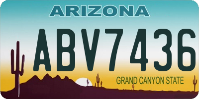 AZ license plate ABV7436