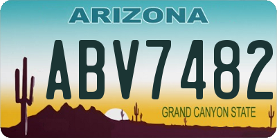 AZ license plate ABV7482