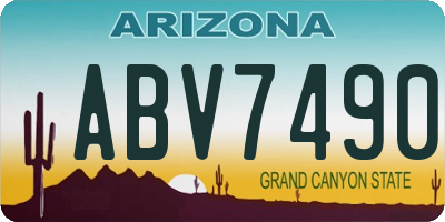 AZ license plate ABV7490