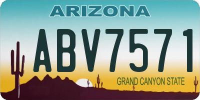 AZ license plate ABV7571