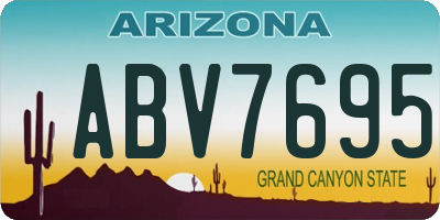 AZ license plate ABV7695