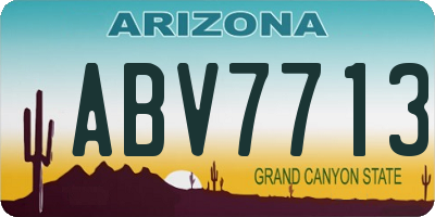 AZ license plate ABV7713