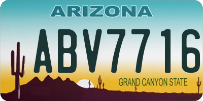 AZ license plate ABV7716