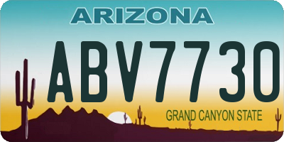 AZ license plate ABV7730