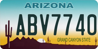 AZ license plate ABV7740