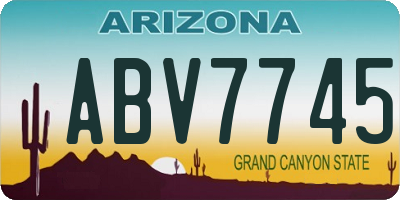 AZ license plate ABV7745