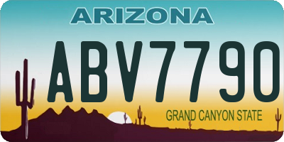 AZ license plate ABV7790