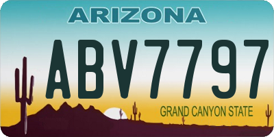 AZ license plate ABV7797