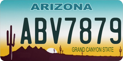 AZ license plate ABV7879