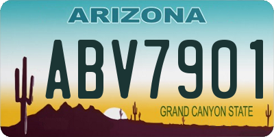 AZ license plate ABV7901