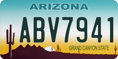 AZ license plate ABV7941