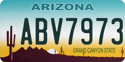 AZ license plate ABV7973